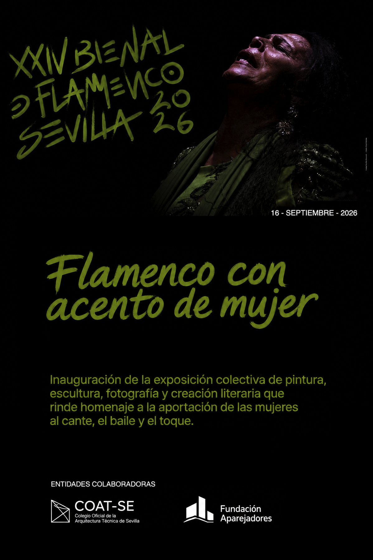 Cartel de Flamenco con acento de Mujer