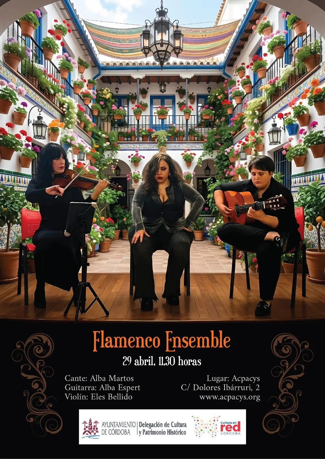 Cartel de Flamenco Ensemble con Eles Bellido, Alba Martos y Alba Espert