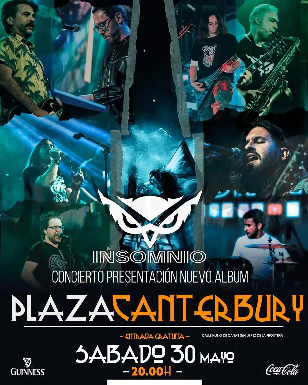 Cartel del concierto de presentación del nuevo álbum de Insomnio
