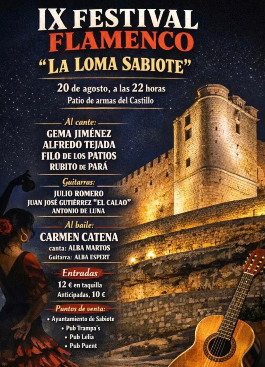Cartel del IX Festival Flamenco La Loma Sabiote