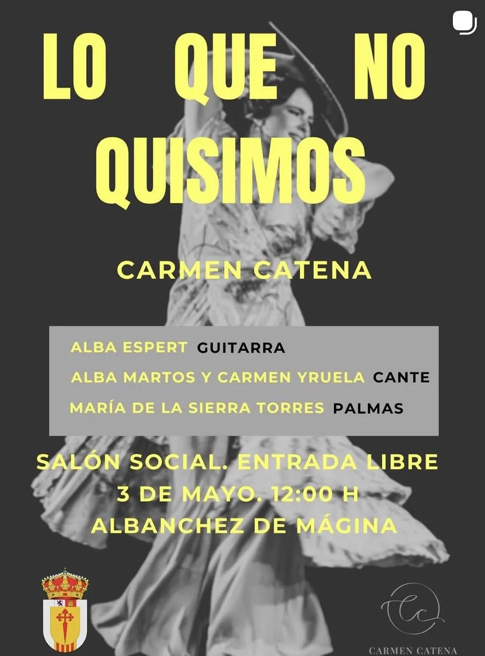 Cartel del espectáculo Lo que no quisimos de Carmen Catena con Alba Espert