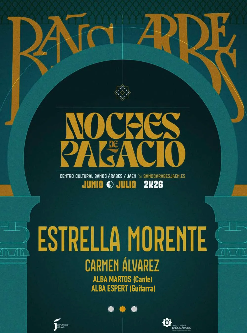 Cartel de Noches de Palacio con Carmen Álvarez, Alba Martos y Alba Espert