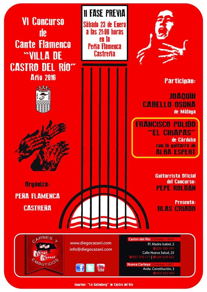 Cartel o imagen de Acompañamiento al cante de Francisco Pulido “El Chiapas”