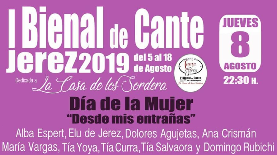 Cartel o imagen de Actuación en la gala "Desde mis entrañas" de la I Bienal de Cante de Jerez, junto a artistas de la talla de María Vargas, Dolores Agujetas o Elu de Jerez al cante y Ana Crismán con su arpa flamenca