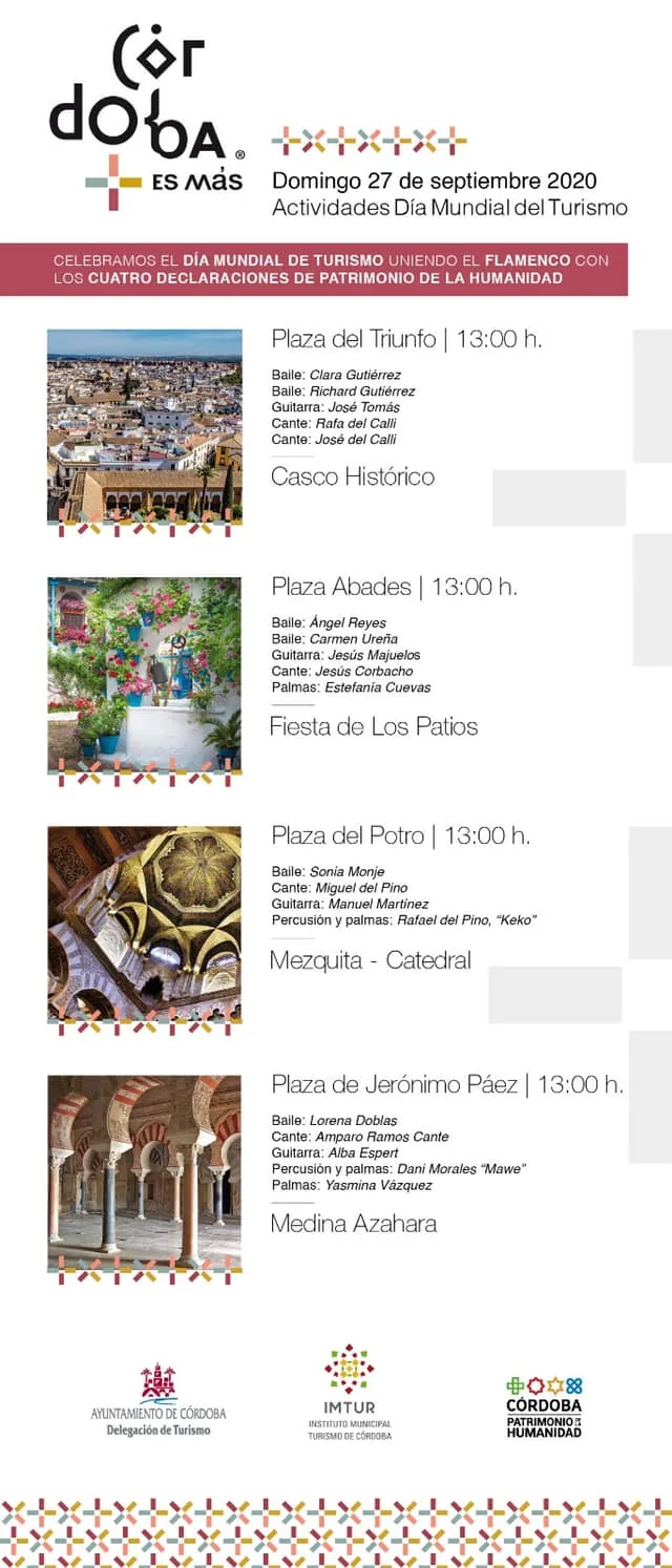 Cartel o imagen de Espectáculo Flamenco con motivo del Día Mundial del Turismo en Córdoba