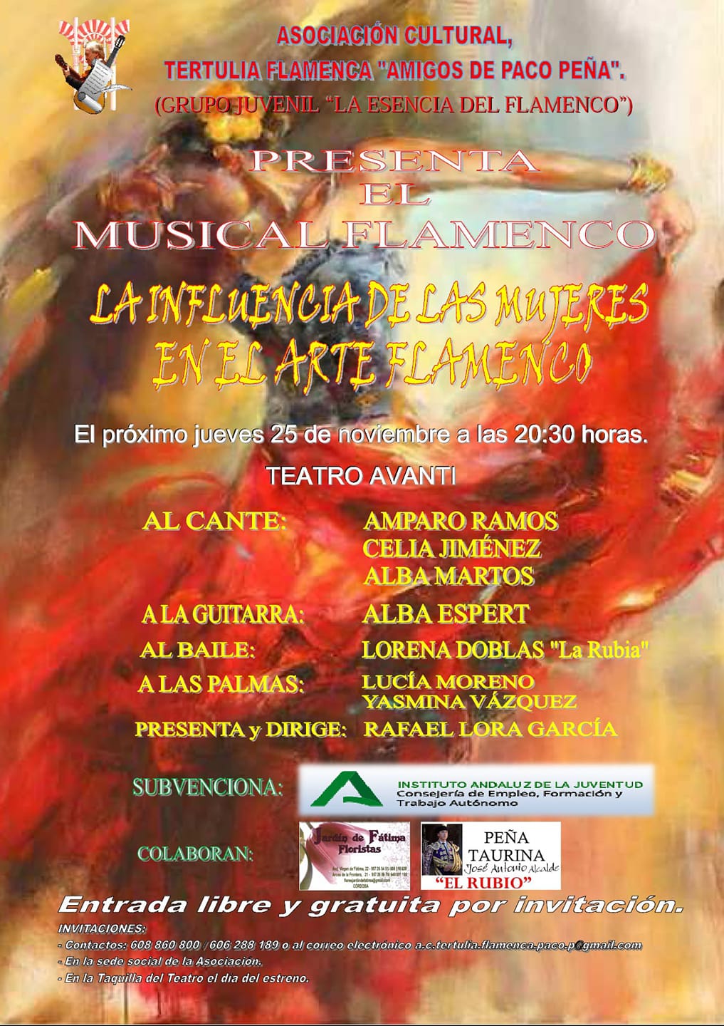 Cartel o imagen de Musical "La influencia de las Mujeres en el Arte Flamenco"
