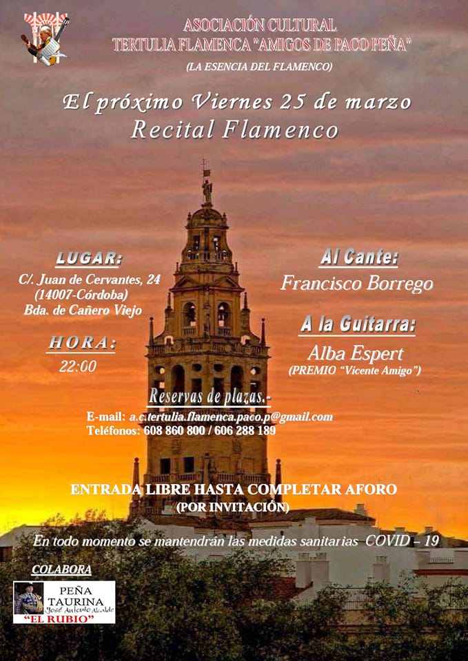 Cartel o imagen de Recital Flamenco · Acompañando al Cante de Francisco Borrego