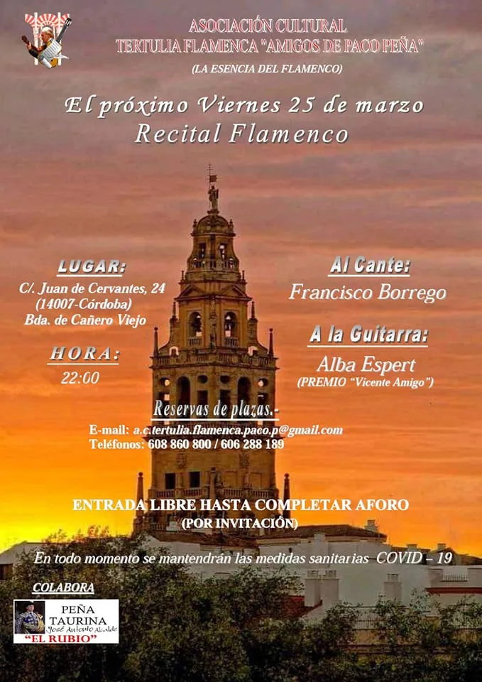 Cartel o imagen de Recital Flamenco · Acompañando al Cante de Francisco Borrego