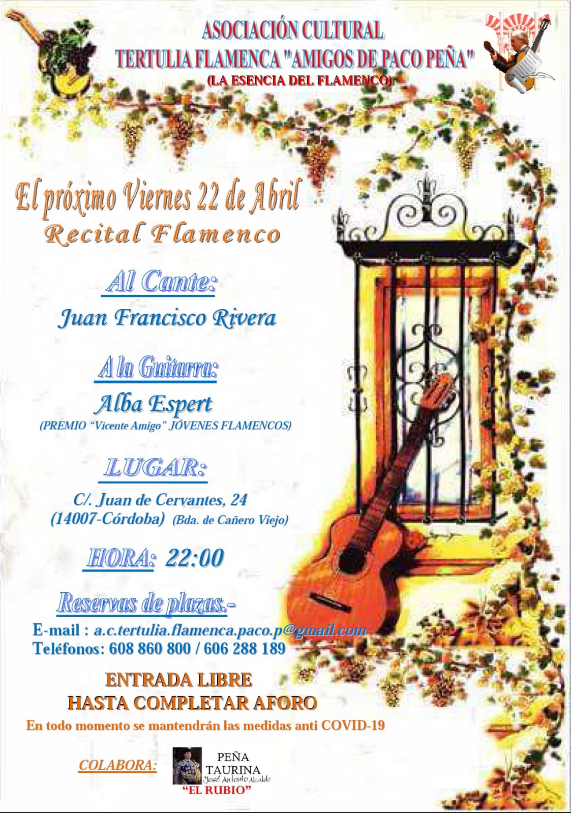 Cartel o imagen de Recital Flamenco · Acompañando al Cante de Juan Francisco Rivera