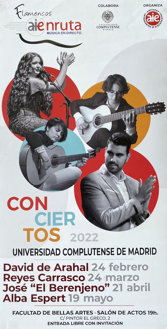 Cartel o imagen de Gira AIEnRUTa – FLAMENCOS · Facultad de Bellas Artes - Universidad Complutense de Madrid