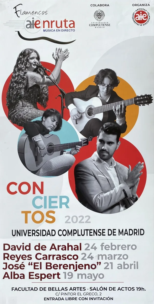 Cartel o imagen de Gira AIEnRUTa – FLAMENCOS · Facultad de Bellas Artes - Universidad Complutense de Madrid