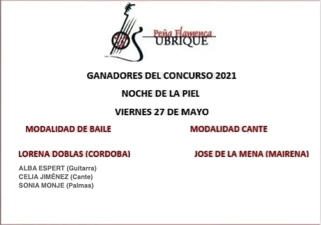 Cartel o imagen de Festival Flamenco de la Piel · Acompañando el Baile de Lorena Doblas "La Rubia" · Ubrique
