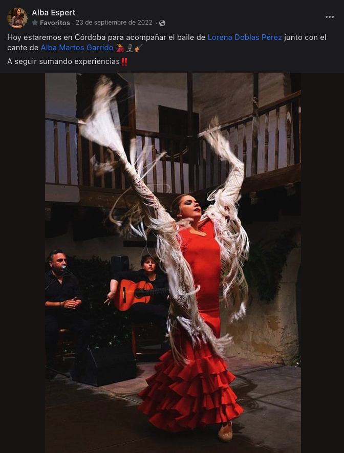Cartel o imagen de Flamenco en La Magdalena · Acompañando el baile de Lorena Doblas
