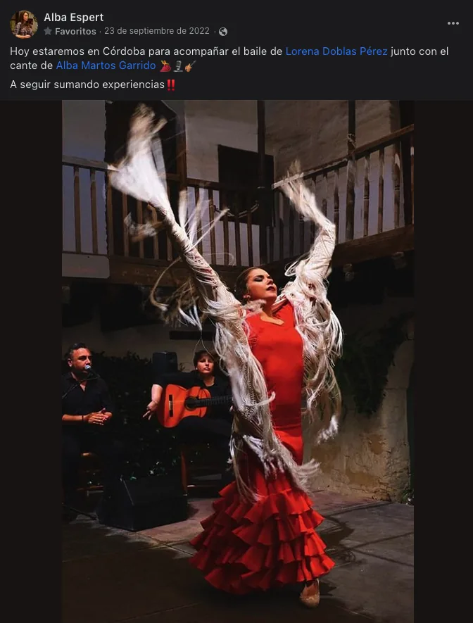 Cartel o imagen de Flamenco en La Magdalena · Acompañando el baile de Lorena Doblas