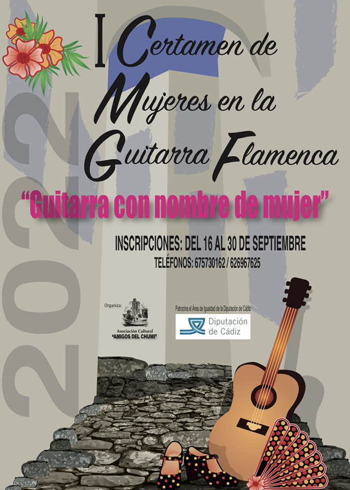 Cartel o imagen de I Certamen de Mujeres en la Guitarra Flamenca · Guitarra con nombre de mujer · Peña "Amigos del Chumi" - El Puerto de Santa María