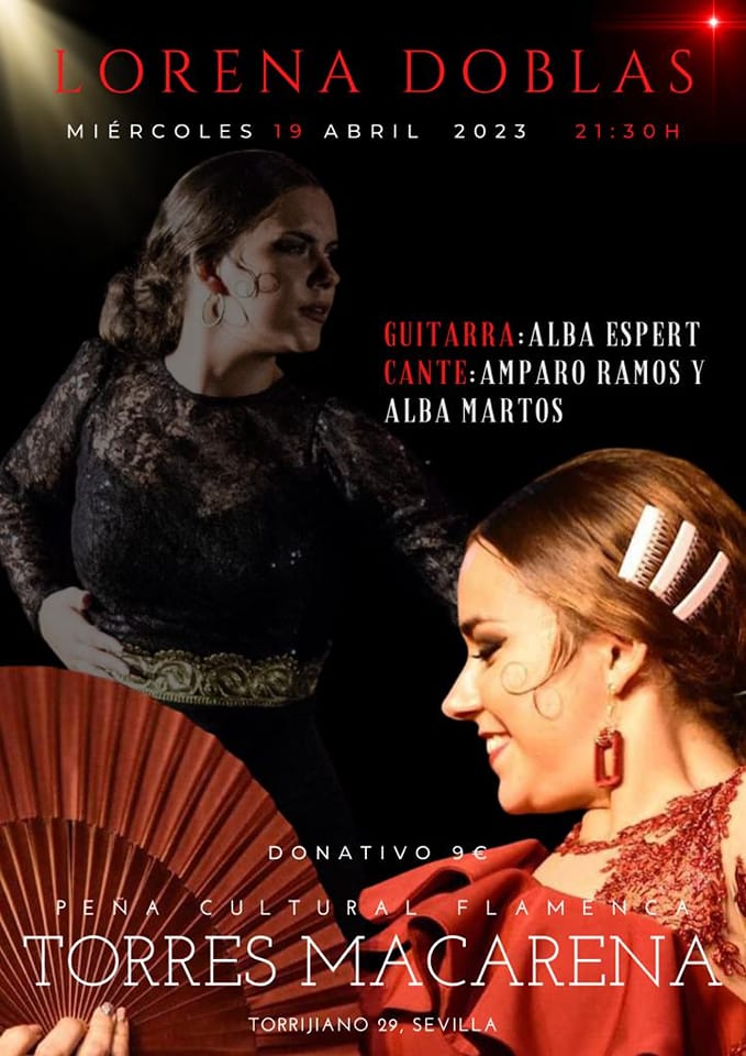 Cartel o imagen de Recital Flamenco · Acompañando el baile de Lorena Doblas "La Rubia"