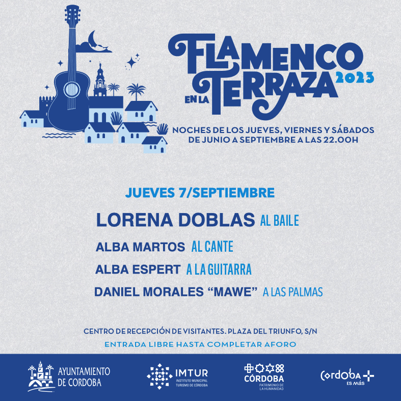 Cartel o imagen de Flamenco en la Terraza 2023 · Acompañando el baile de Lorena Doblas