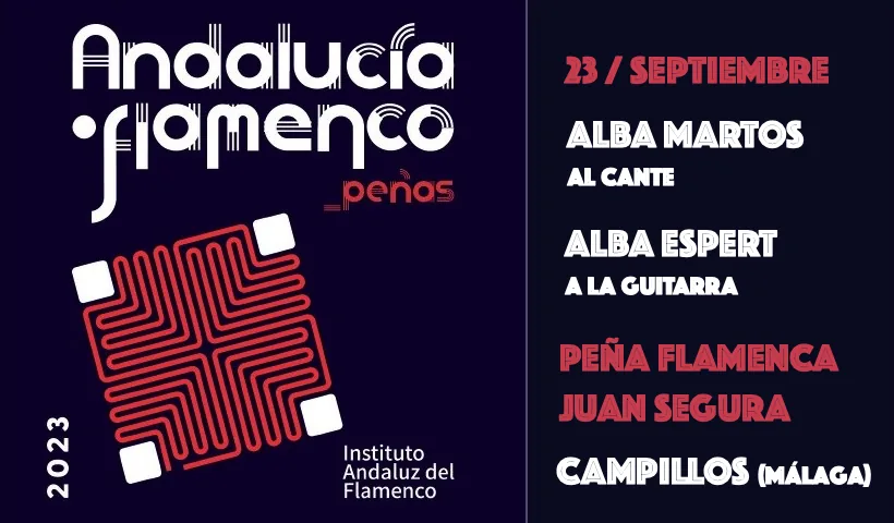 Cartel o imagen de Andalucía.flamenco - Circuito Andaluz de Peñas · Acompañando el cante de Alba Martos