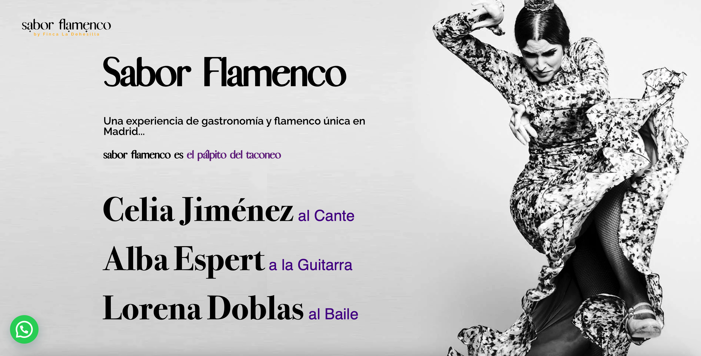 Cartel o imagen de Sabor Flamenco · Acompañando el cante de Celia Jiménez y el baile de Lorena Doblas