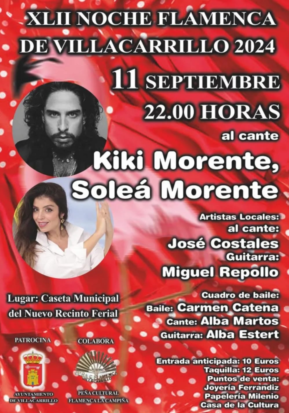 Cartel o imagen de XLII Noche Flamenca de Villacarrillo 2024 · Acompañando el baile de Carmen Catena