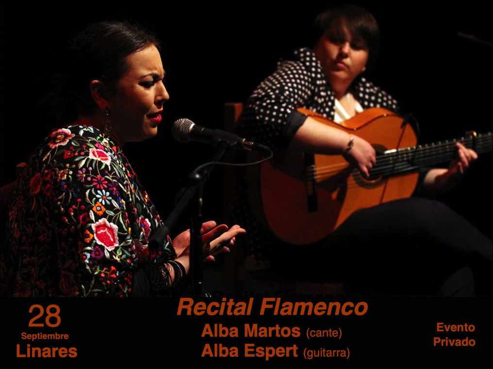 Cartel o imagen de Recital Flamenco · Al cante Alba Martos y a la Guitarra Alba Espert