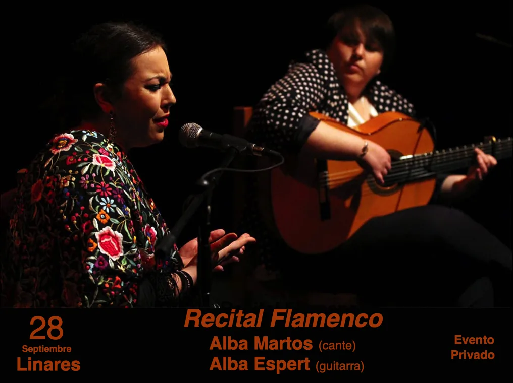 Cartel o imagen de Recital Flamenco · Al cante Alba Martos y a la Guitarra Alba Espert