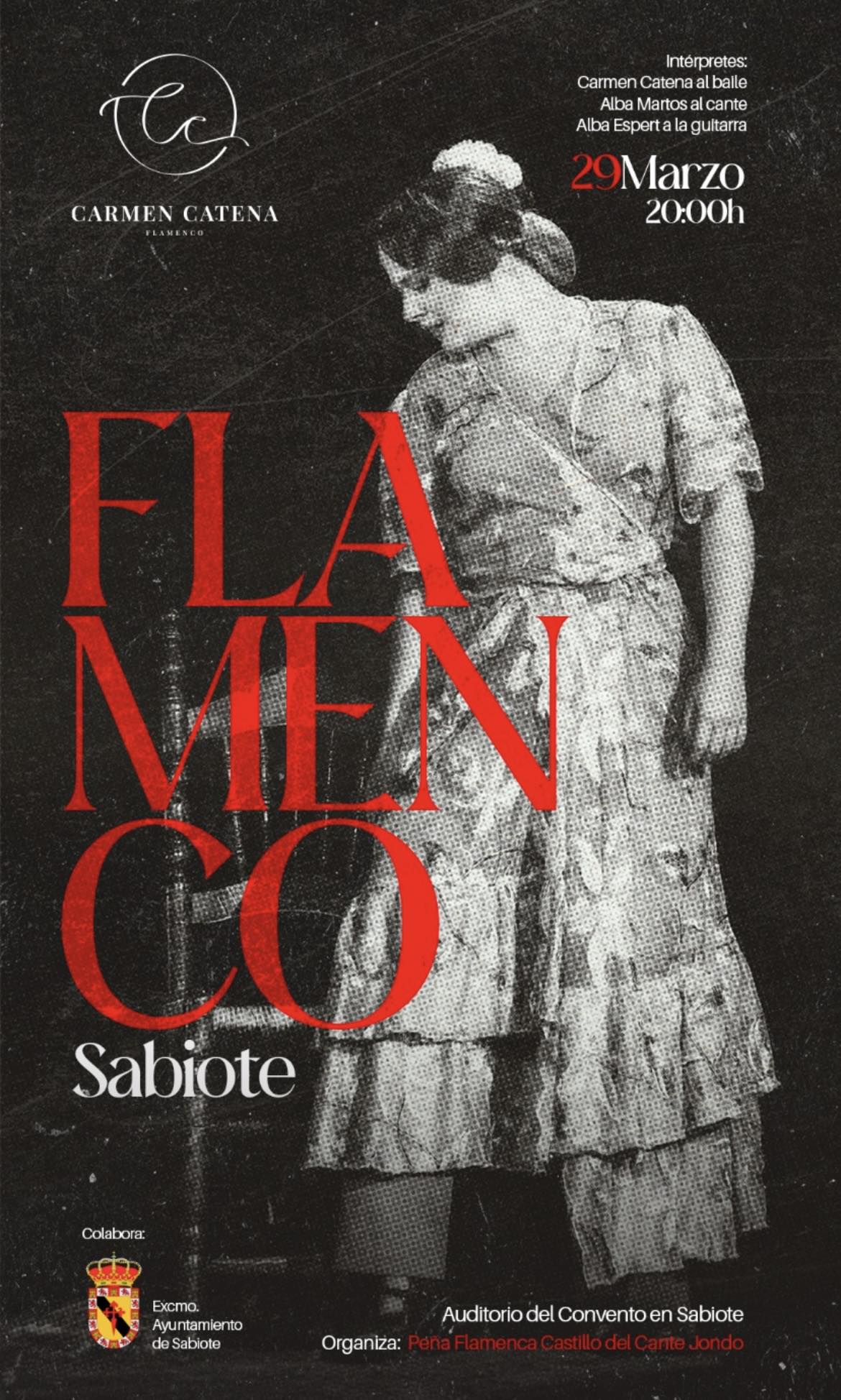 Cartel o imagen de Recital Flamenco · Acompañando el baile de Carmen Catena