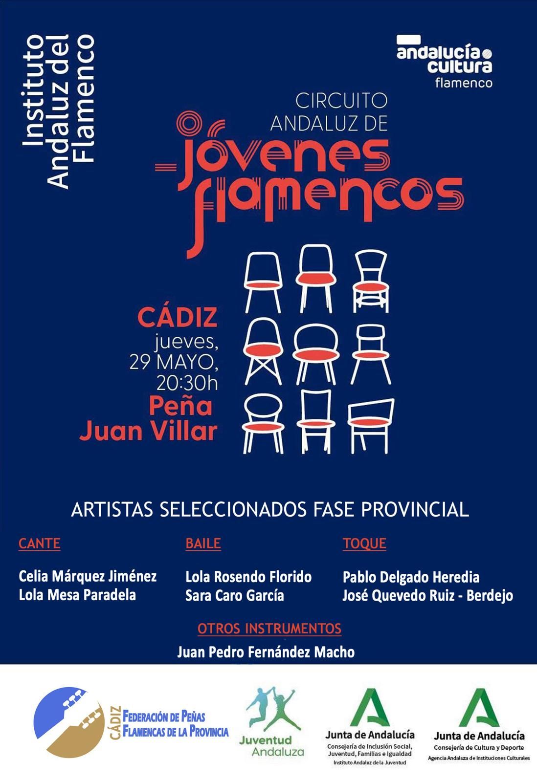 Cartel o imagen de Circuito Andaluz de Jóvenes Flamencos · Acompañando el cante de Celia Jiménez