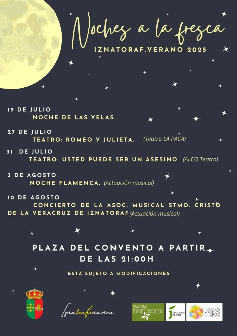 Cartel o imagen de Noches a la fresca 2025 · Noche Flamenca · Acompañando el baile de Carmen Catena