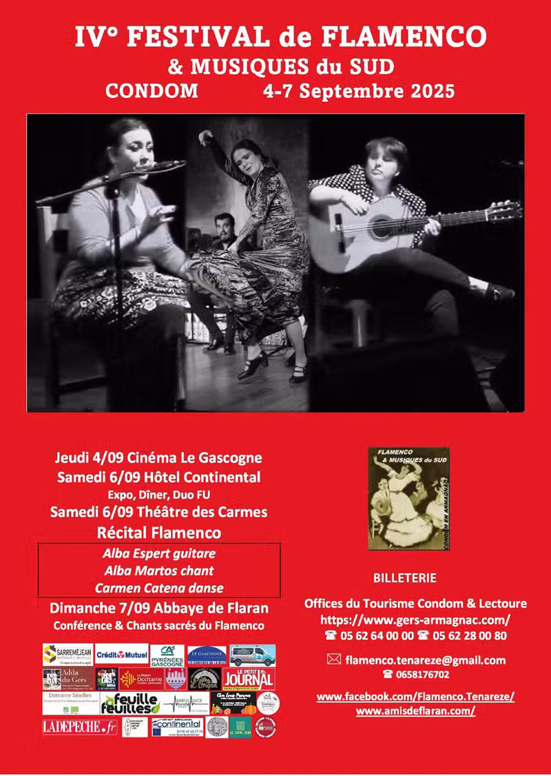 Cartel o imagen de IV Festival de Flamenco y Músicas del Sur · Alba Espert (guitarra flamenca), Alba Martos (cante) y Carmen Catena (baile)