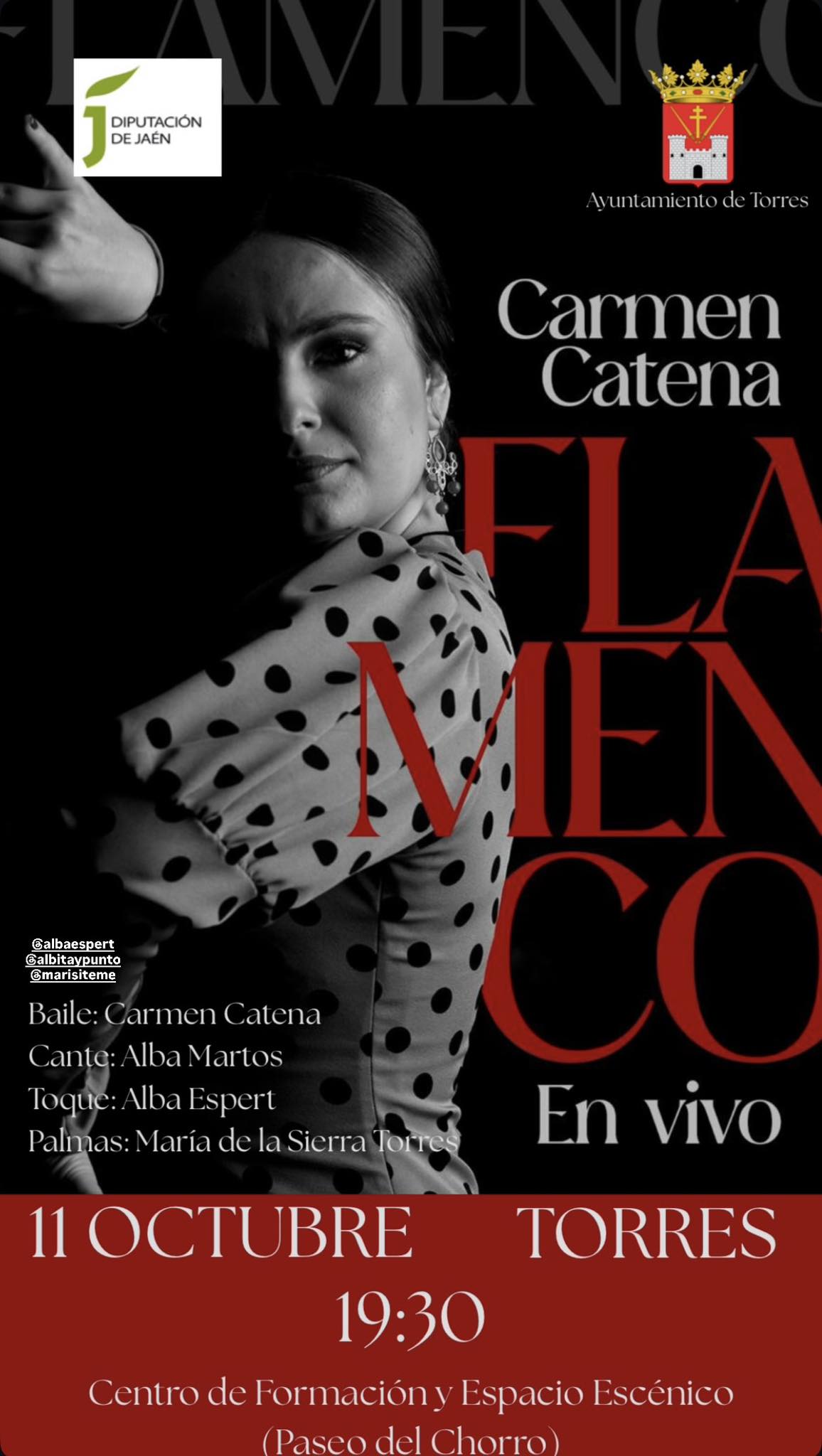 Cartel o imagen de Recital Flamenco · Acompañando el baile de Carmen Catena