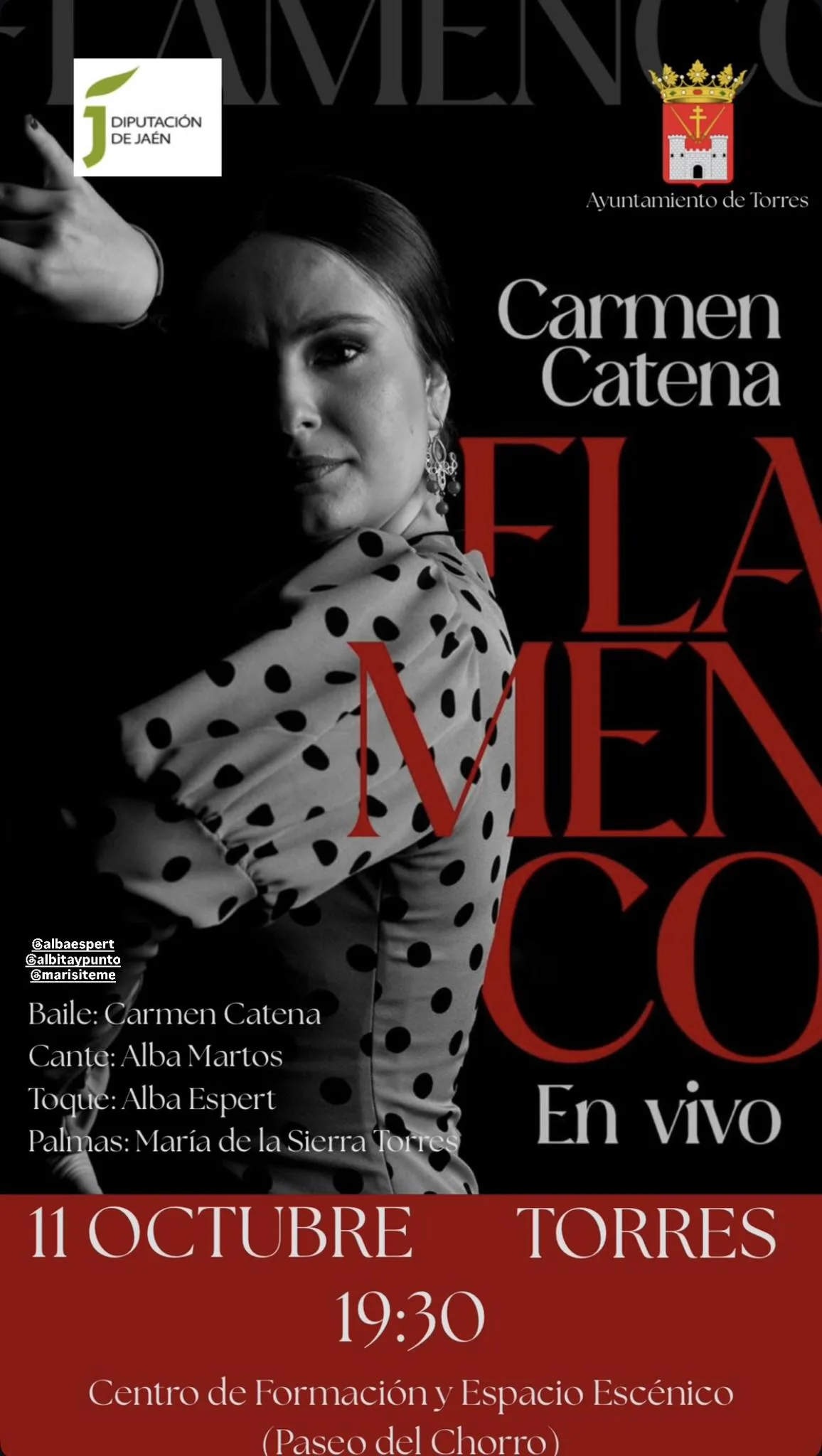 Cartel o imagen de Recital Flamenco · Acompañando el baile de Carmen Catena