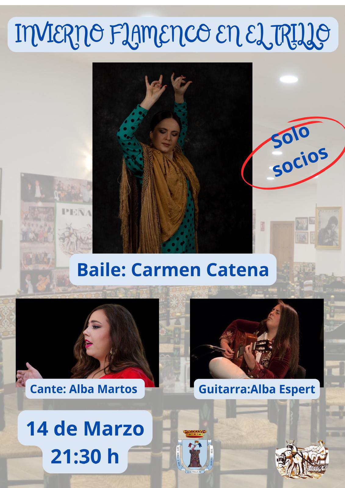 Cartel o imagen de Invierno Flamenco en El Trillo · Acompañando el baile de Carmen Catena y el cante de Alba Martos